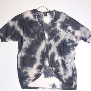 Bobeau Tie-Dyed Sweater Cardigan Wrap, Size M